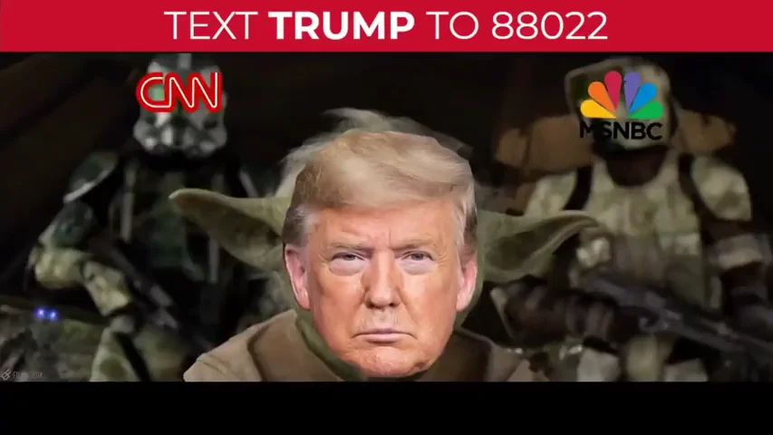 La campa&ntilde;a de Donald Trump donde simula ser Yoda y decapitar a la CNN en plena crisis sanitaria por el coronavirus