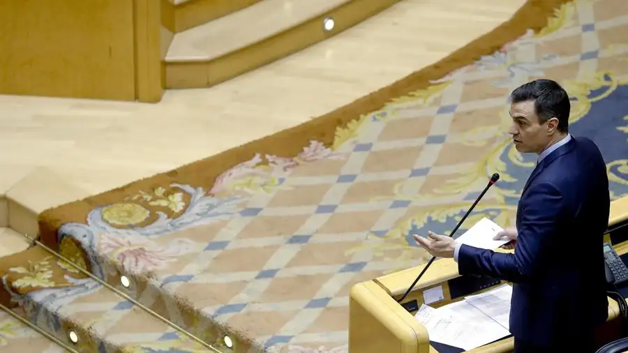 Pedro Sánchez en el Senado Pedro Sánchez en el Senado