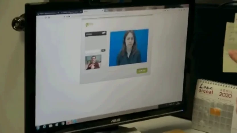 Videointerpretacion de llamadas para evitar el aislamiento de las personas sordas durante la crisis del coronavirus