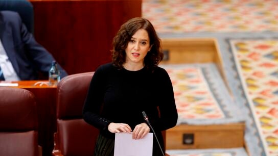 Isabel D&iacute;az Ayuso en la Asamblea de Madrid