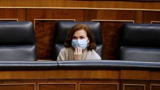 La vicepresidenta primera del Gobierno, Carmen Calvo
