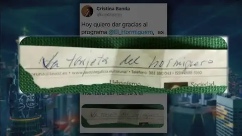 Encuentra entre los objetos de su padre fallecido por coronavirus la famosa respuesta de ‘El Hormiguero’: “Gracias por hacernos sonreír en esta pesadilla” Encuentra entre los objetos de su padre fallecido por coronavirus la famosa respuesta de ‘El Hormiguero’: “Gracias por hacernos sonreír en esta pesadilla”