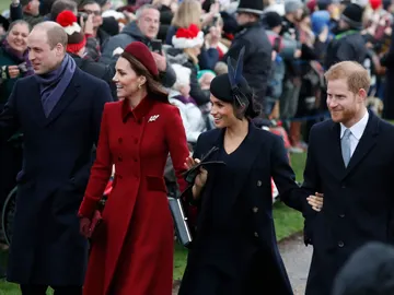 Kate Middleton, el príncipe Guillermo, Meghan Markle y el príncipe Harry Kate Middleton, el príncipe Guillermo, Meghan Markle y el príncipe Harry