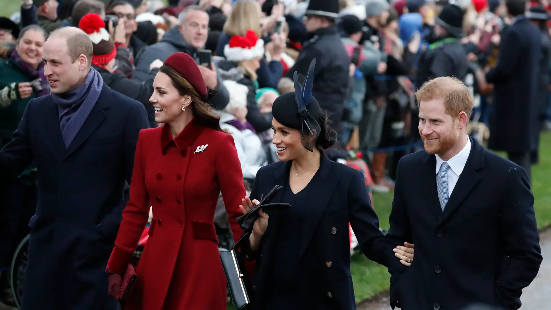 Kate Middleton, el príncipe Guillermo, Meghan Markle y el príncipe Harry