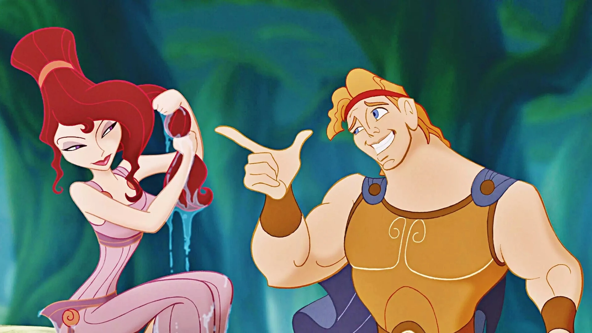 Megara y H&eacute;rcules de Disney