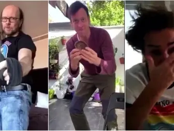 Los cómicos de 'Me resbala' se lían a golpes en un divertidísimo vídeo durante el confinamiento Los cómicos de 'Me resbala' se lían a golpes en un divertidísimo vídeo durante el confinamiento