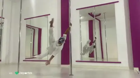 El homenaje de Nadina de Armas, campeona de España de pole dance, a los sanitarios por su lucha contra el coronavirus El homenaje de Nadina de Armas, campeona de España de pole dance, a los sanitarios por su lucha contra el coronavirus