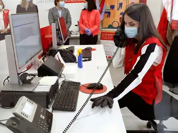 La reina Letizia visita sede de Cruz Roja La reina Letizia visita sede de Cruz Roja