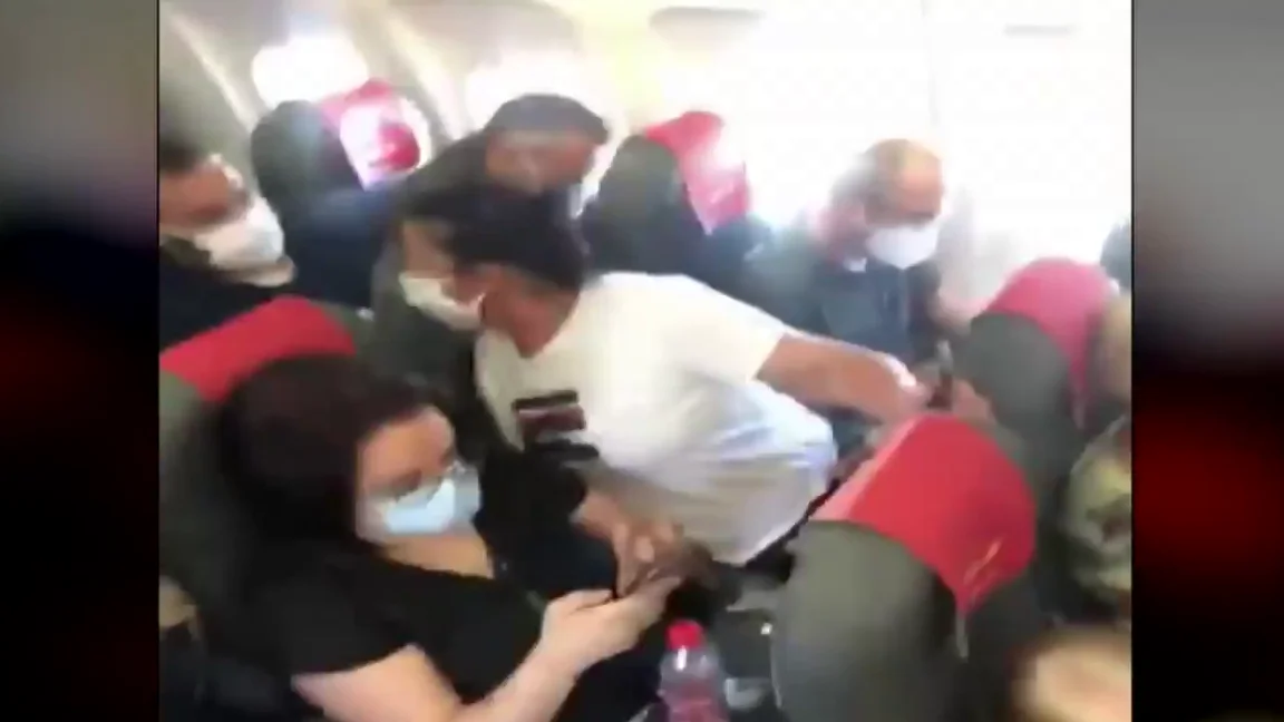 Distancia social en un avión Distancia social en un avión