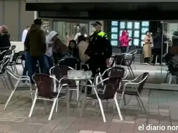 Desalojan una terraza en Vitoria Desalojan una terraza en Vitoria