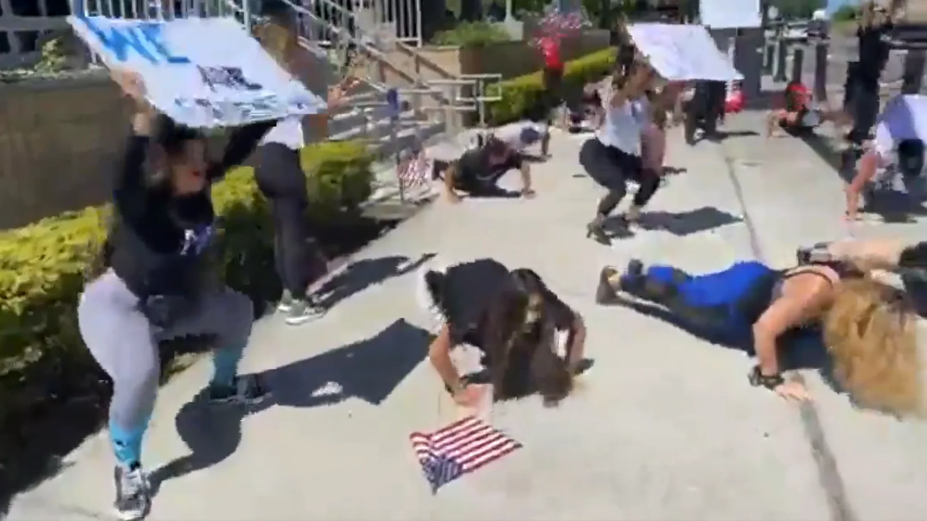 Manifestantes en EE.UU. Manifestantes en EE.UU.