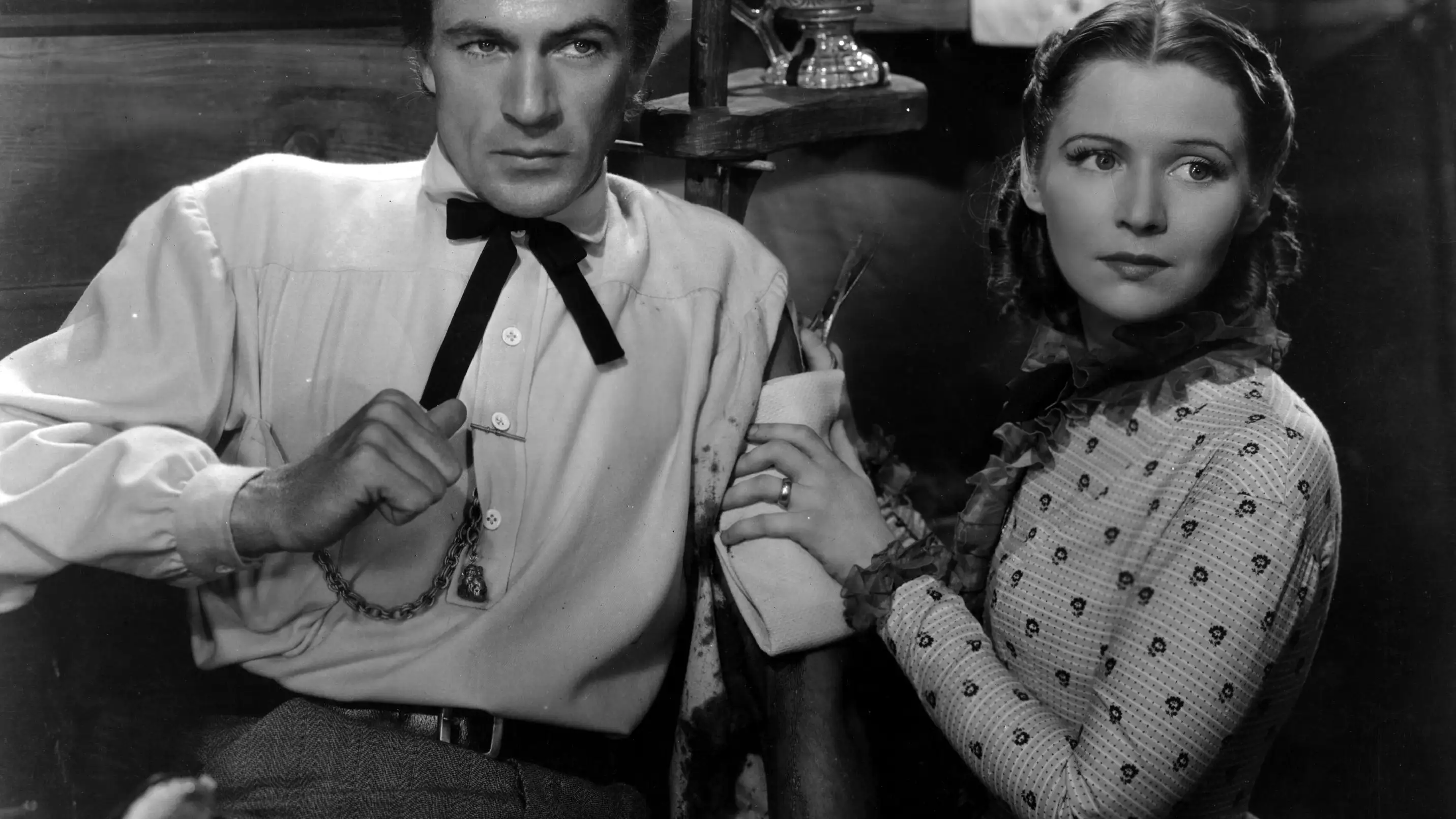Gary Cooper y Jean Arthur en The Plainsman Gary Cooper y Jean Arthur en The Plainsman