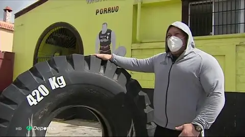 Juan Carlos Heredia 'El Porrúo', el hombre más fuerte de España, regresa a los entrenamientos Juan Carlos Heredia 'El Porrúo', el hombre más fuerte de España, regresa a los entrenamientos