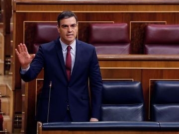 El presidente del Gobierno, Pedro Sánchez durante la sesión de control al ejecutivo en el Congreso.