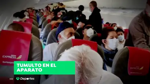 Una jugadora de baloncesto, en el polémico vuelo entre Madrid y Gran Canaria Una jugadora de baloncesto, en el polémico vuelo entre Madrid y Gran Canaria
