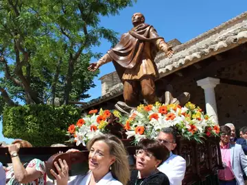 Esta imagen de celebración de San Isidro Labrador no se podrá ver este año en la ermita de Alarcos Esta imagen de celebración de San Isidro Labrador no se podrá ver este año en la ermita de Alarcos