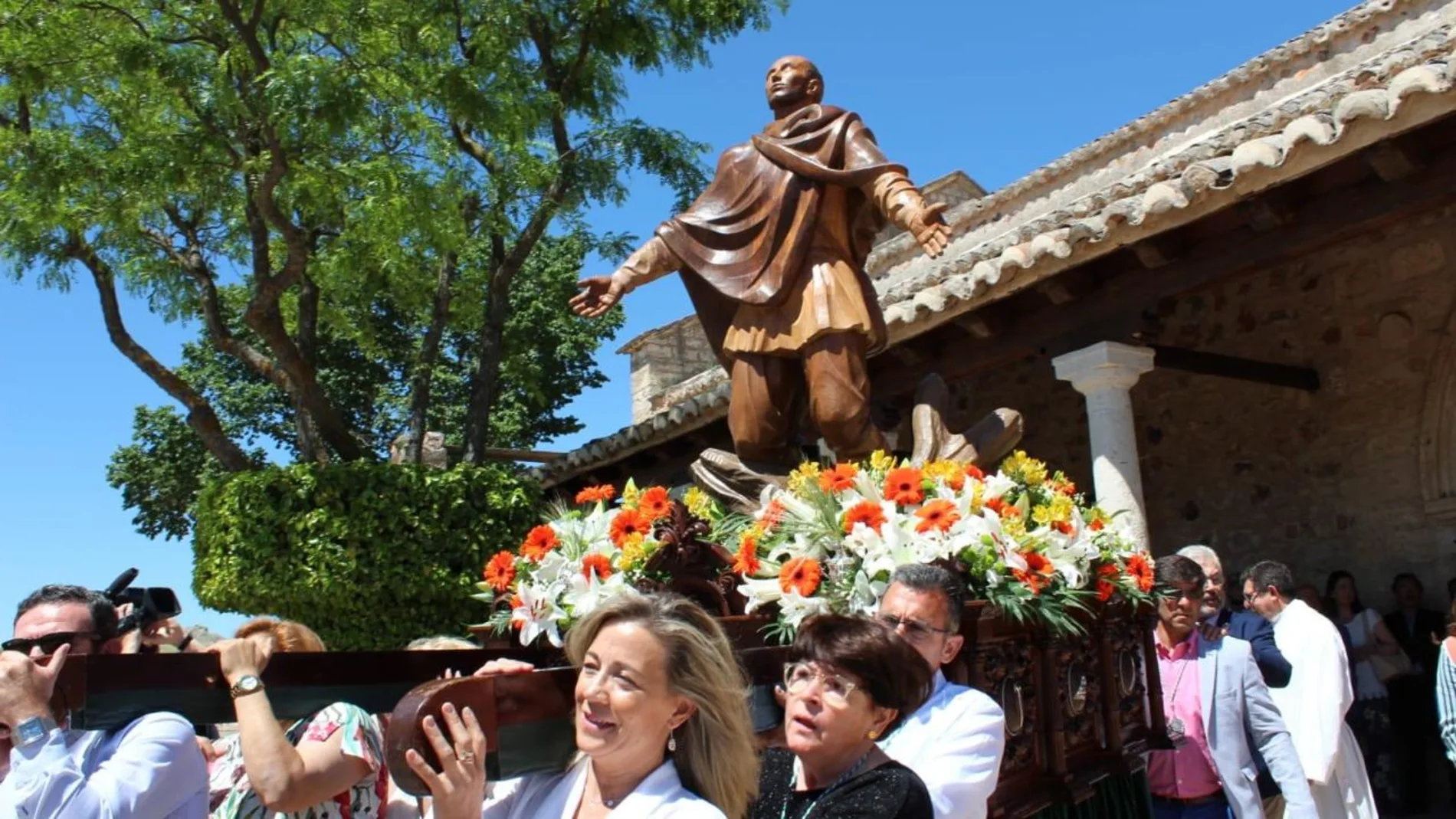 Esta imagen de celebración de San Isidro Labrador no se podrá ver este año en la ermita de Alarcos Esta imagen de celebración de San Isidro Labrador no se podrá ver este año en la ermita de Alarcos