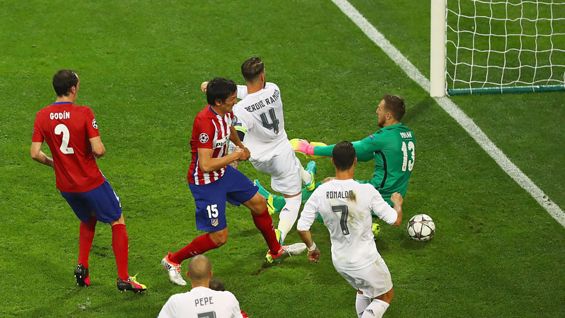 Sergio Ramos y su gol a Oblak Sergio Ramos y su gol a Oblak