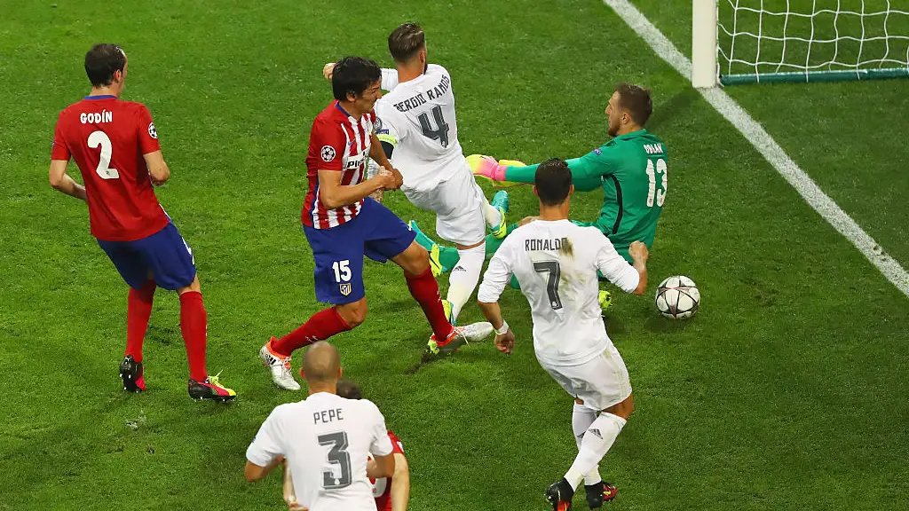 Sergio Ramos y su gol a Oblak Sergio Ramos y su gol a Oblak