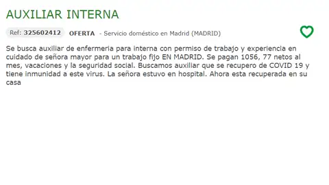 Oferta de trabajo Oferta de trabajo