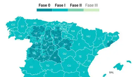 Así se queda España: fase 0, 1 y 2 Así se queda España: fase 0, 1 y 2