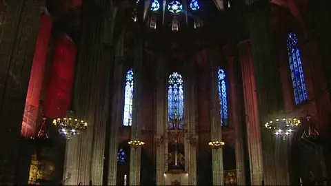 Primera Misa en la Catedral de Barcelona desde el estado de alarma por coronavirus Primera Misa en la Catedral de Barcelona desde el estado de alarma por coronavirus