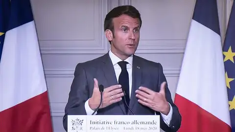 Emmanuel Macron, preguntado por la cuarentena a España Emmanuel Macron, preguntado por la cuarentena a España