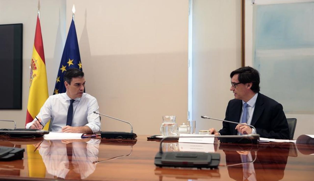 -El presidente del gobierno Pedro Sánchez y el ministro de Sanidad, Salvador Illa. -El presidente del gobierno Pedro Sánchez y el ministro de Sanidad, Salvador Illa.