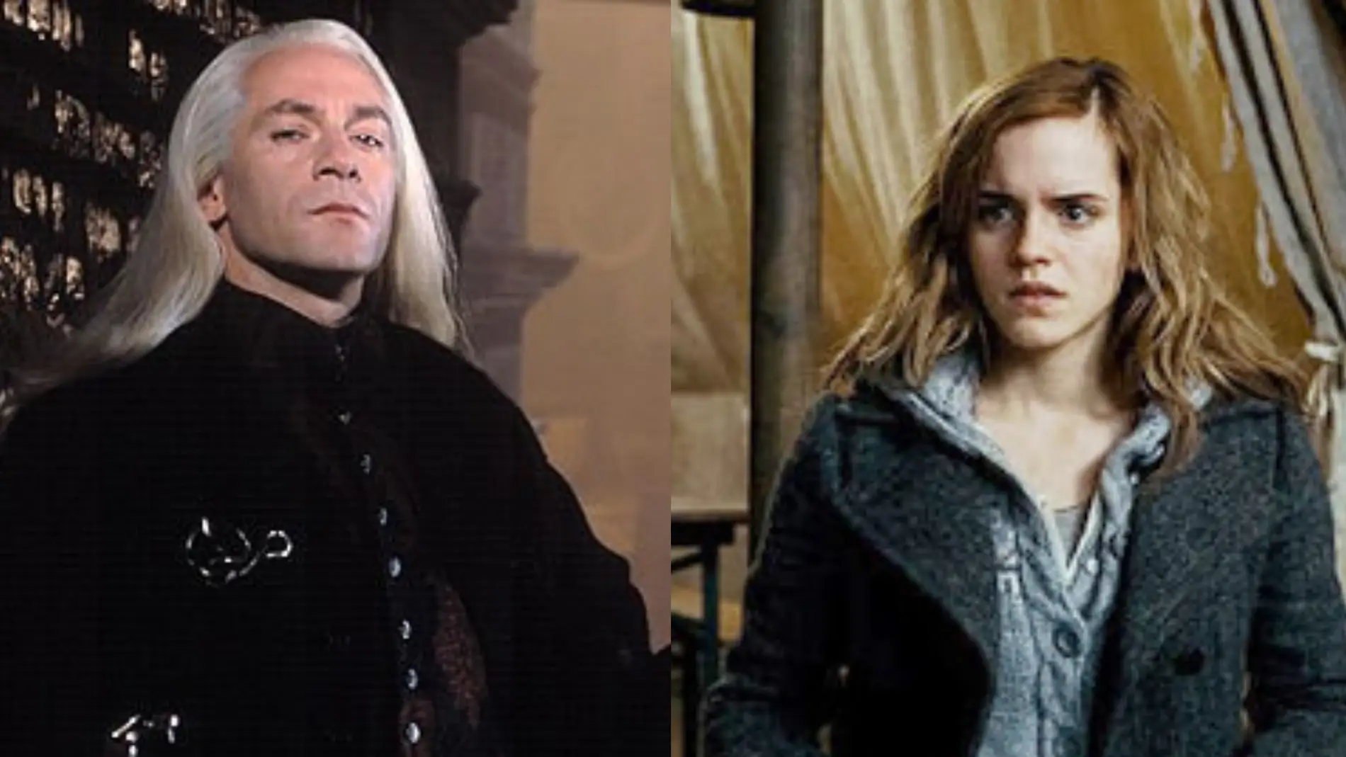 Lucius Malfoy y Hermione Granger en 'Harry Potter'