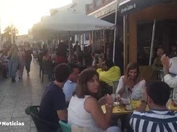 Terrazas llenas en Pedregalejo, en Málaga