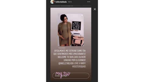 La foto que ha convertido Elena Tablada para dar la buena noticia