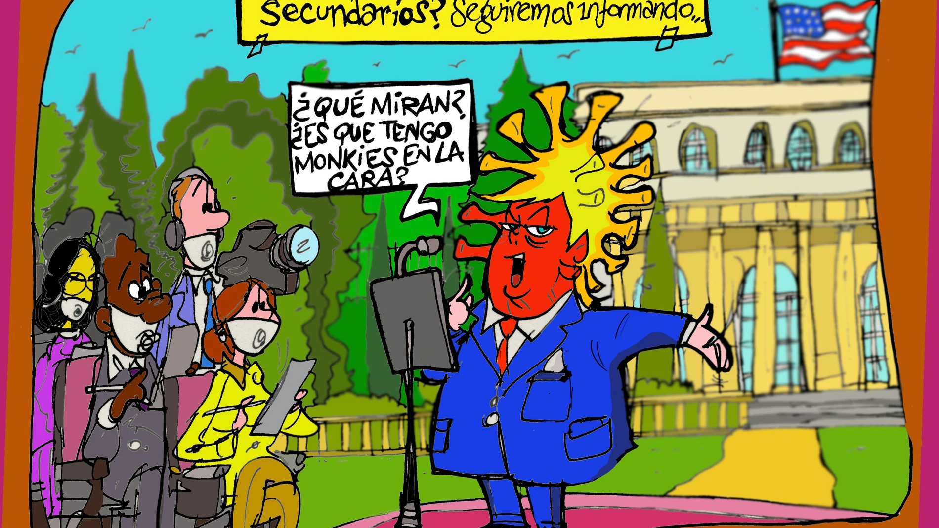 El empeño de Donald Trump en tomar hidroxicloroquina, en la viñeta gráfica informativa de la semana El empeño de Donald Trump en tomar hidroxicloroquina, en la viñeta gráfica informativa de la semana