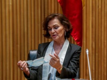 La vicepresidenta primera del Gobierno, Carmen Calvo.