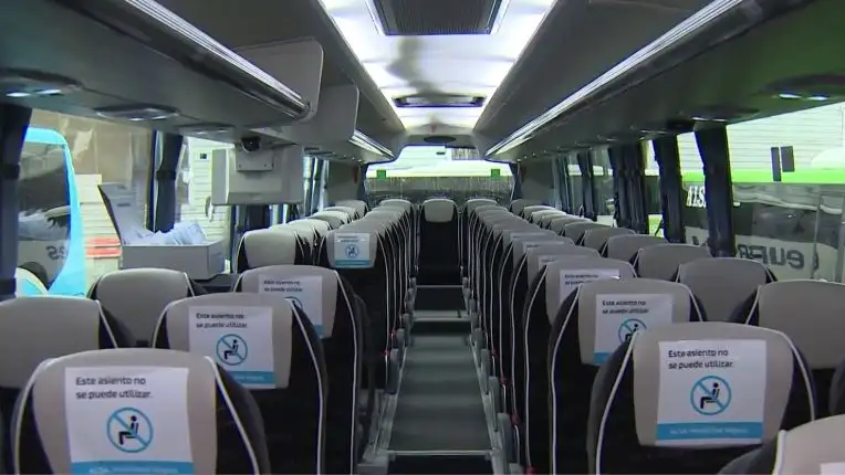 Asientos de un autob&uacute;s