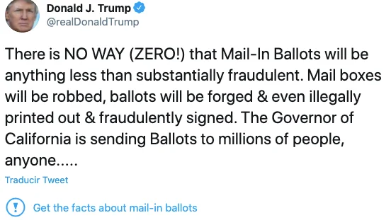 Twitter duda sobre la veracidad de las informaciones de Donald Trump Twitter duda sobre la veracidad de las informaciones de Donald Trump