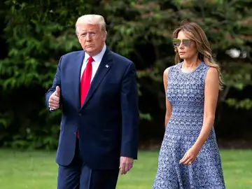 Donald Trump con su mujer Melania