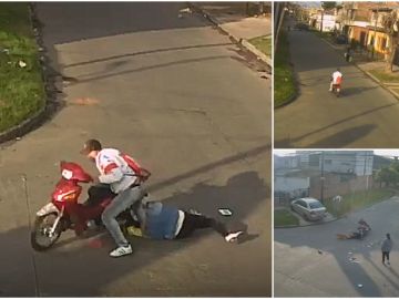 Un ladrón arrastra a una mujer con su moto en Argentina