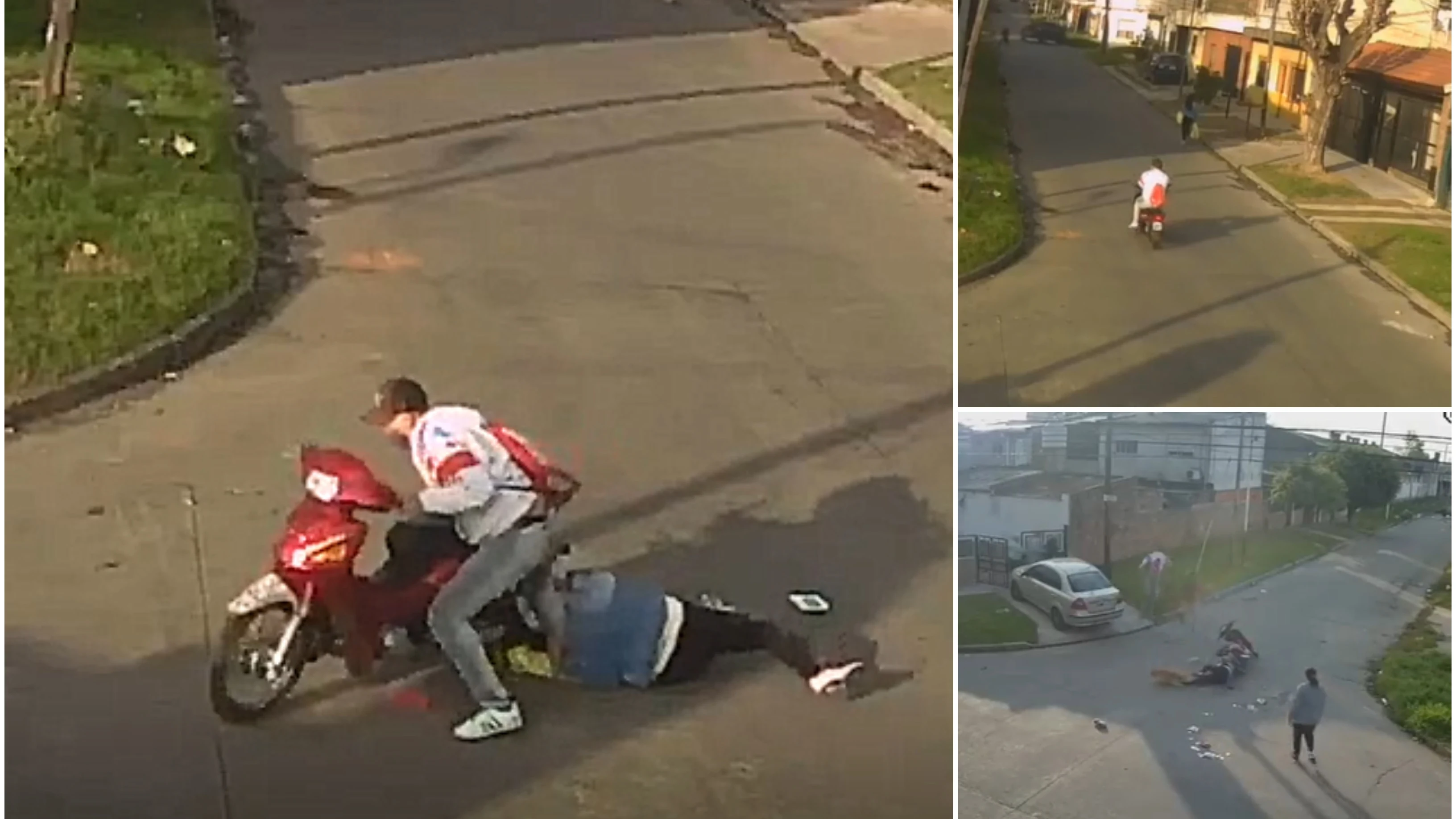 Un ladr&oacute;n arrastra a una mujer con su moto en Argentina