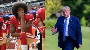 Colin Kaepernick y Donald Trump Colin Kaepernick y Donald Trump