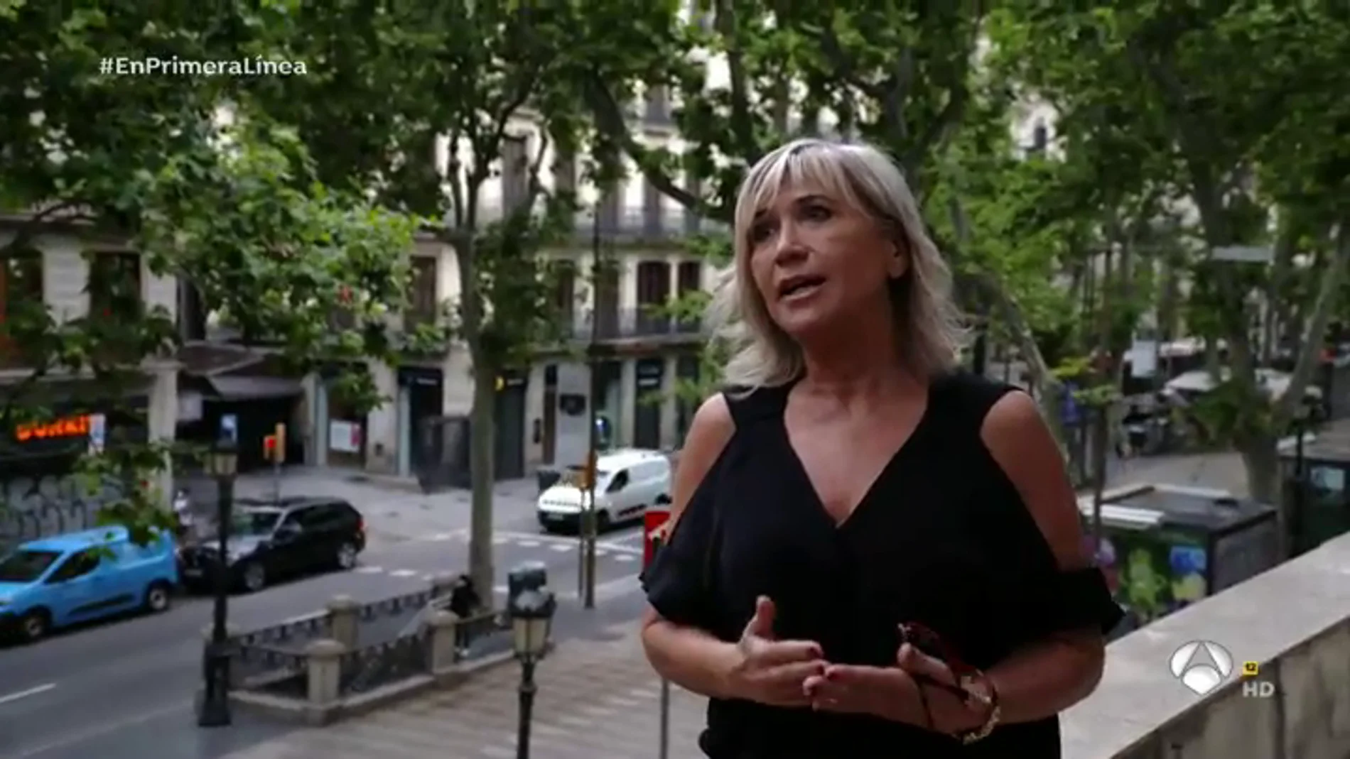 Julia Otero, orgullosa de regresar a Las Ramblas de Barcelona: "Este paseo ha sobrevivido a una distopía"