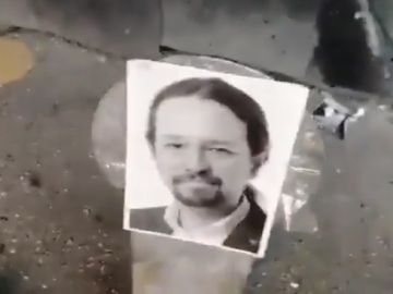 La imagen de Pablo Iglesias en una diana de tiro