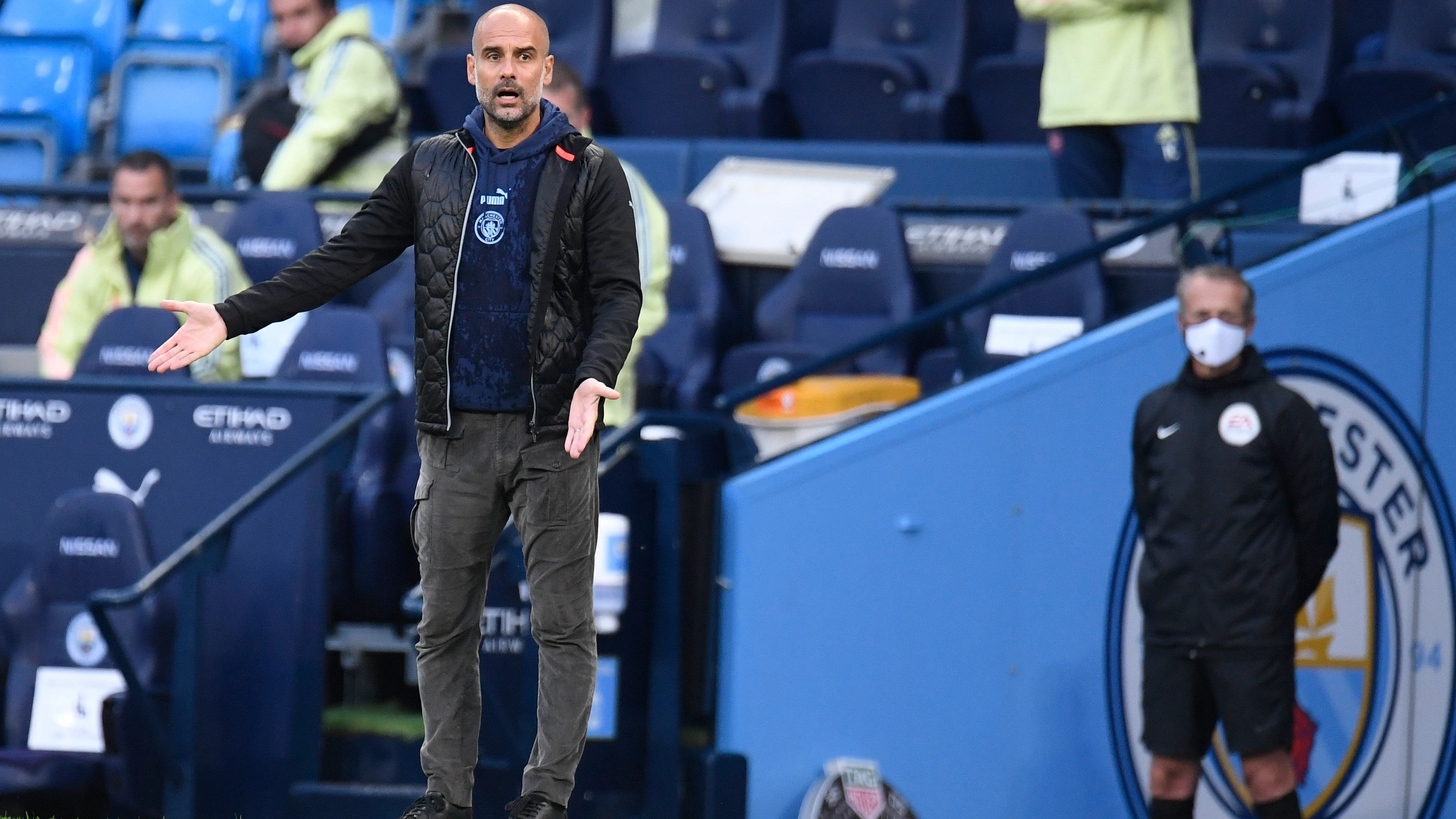 Pep Guardiola, en el partido ante el Arsenal