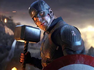 Capitán América con el martillo de Thor en 'Endgame' Capitán América con el martillo de Thor en 'Endgame'