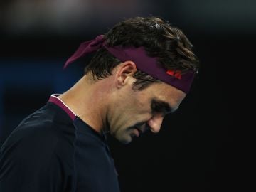 Roger Federer, cabizbajo