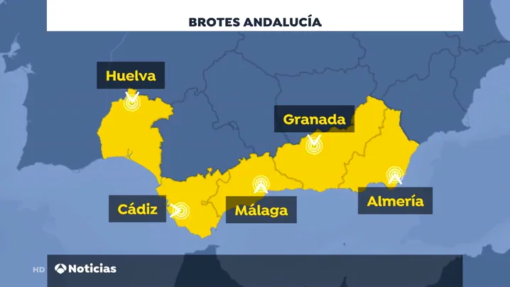 Andaluc&iacute;a suma ya ocho rebrotes de coronavirus con nuevos casos en Granada y Huelva