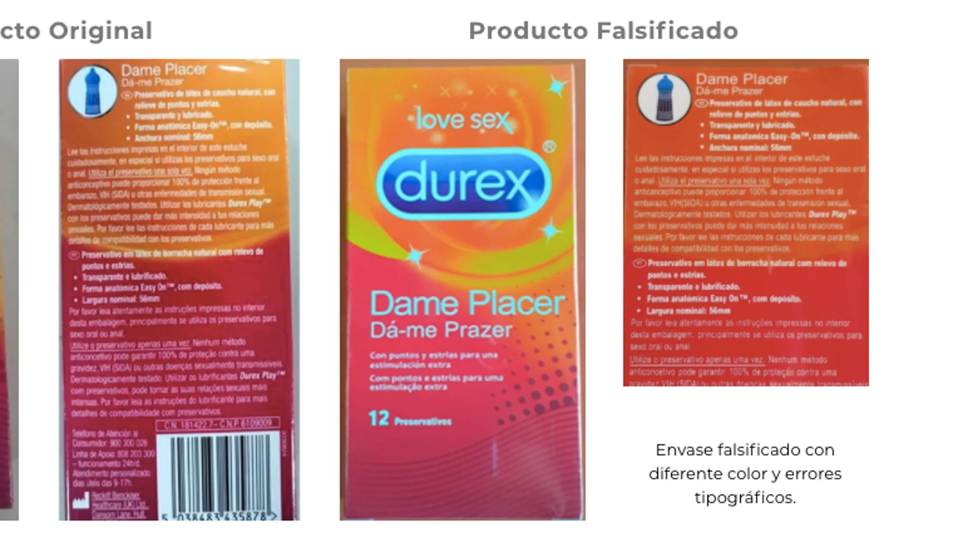Preservativos falsificados Preservativos falsificados