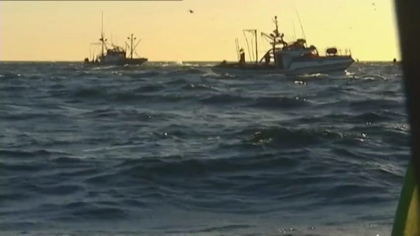 Dos atuneros faenando en el mar en una imagen de archivo Atuneros