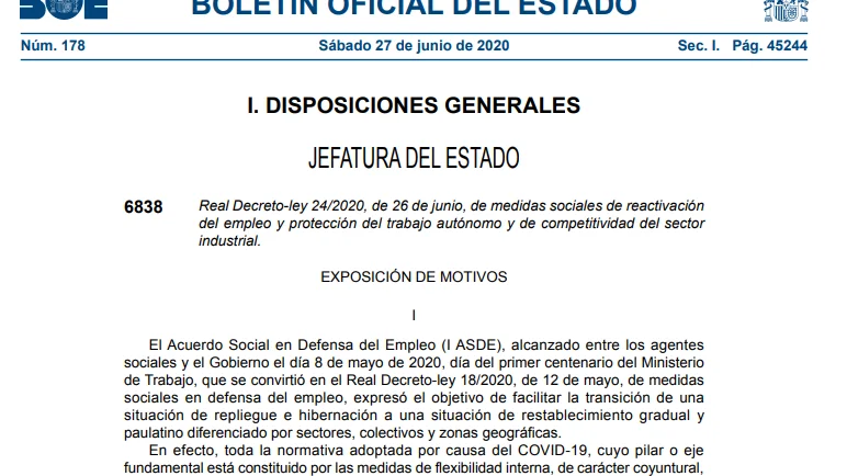 BOE hoy sábado 27 de mayo de 2020 BOE hoy sábado 27 de mayo de 2020