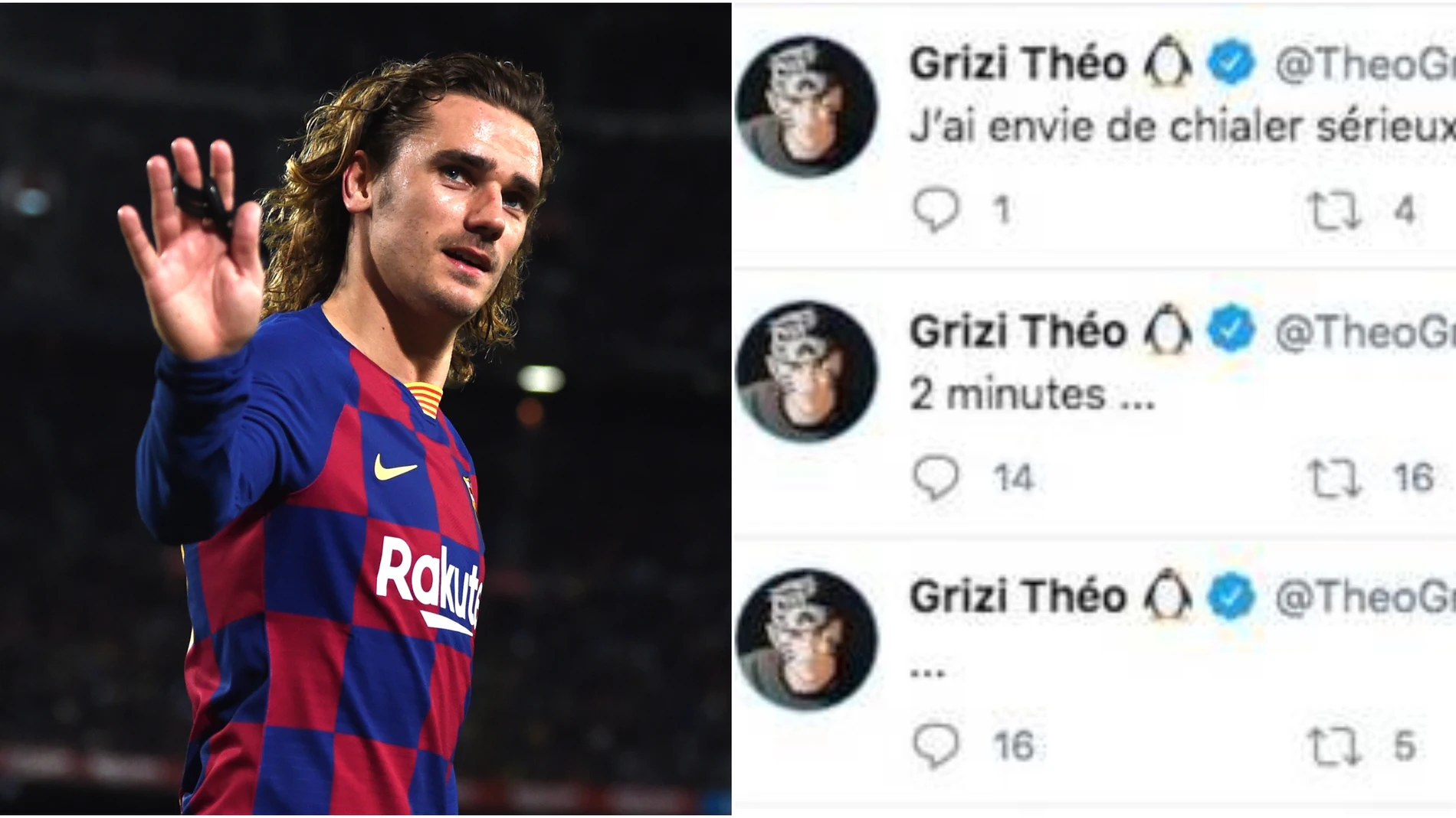 Los mensajes del hermano de Griezmann a Quique Setién que luego borró en Twitter: "Quiero llorar" Los mensajes del hermano de Griezmann a Quique Setién que luego borró en Twitter: "Quiero llorar"
