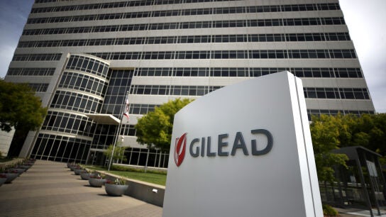 Fachada del edificio de Gilead Sciences, fabricante del Remdesivir 